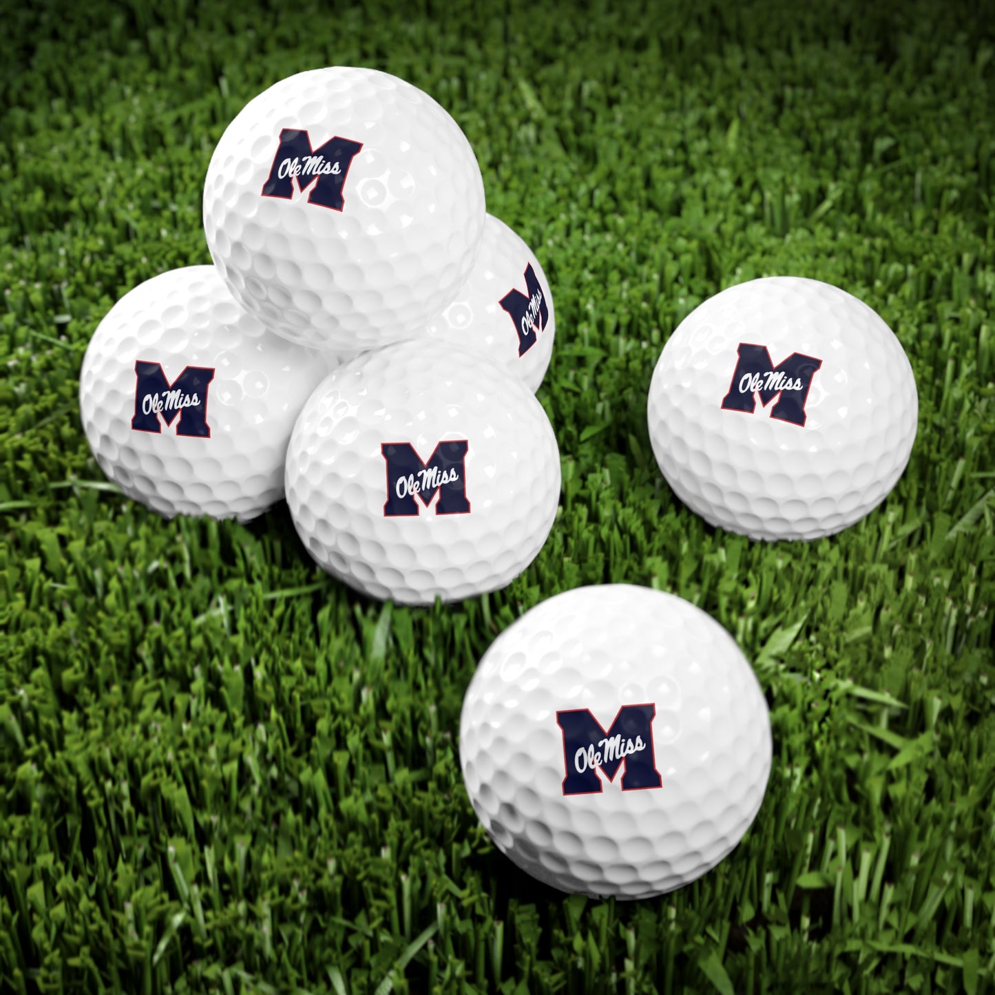 M Ole Miss Golf Balls, 6pcs