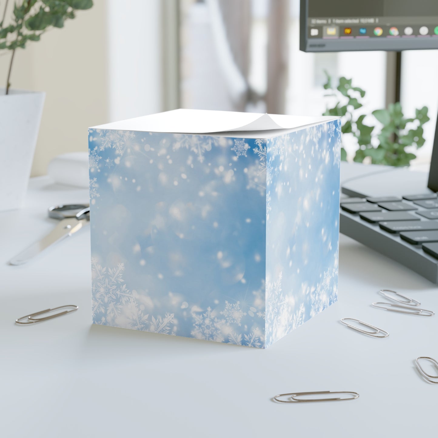 Winter Snow Note Cube