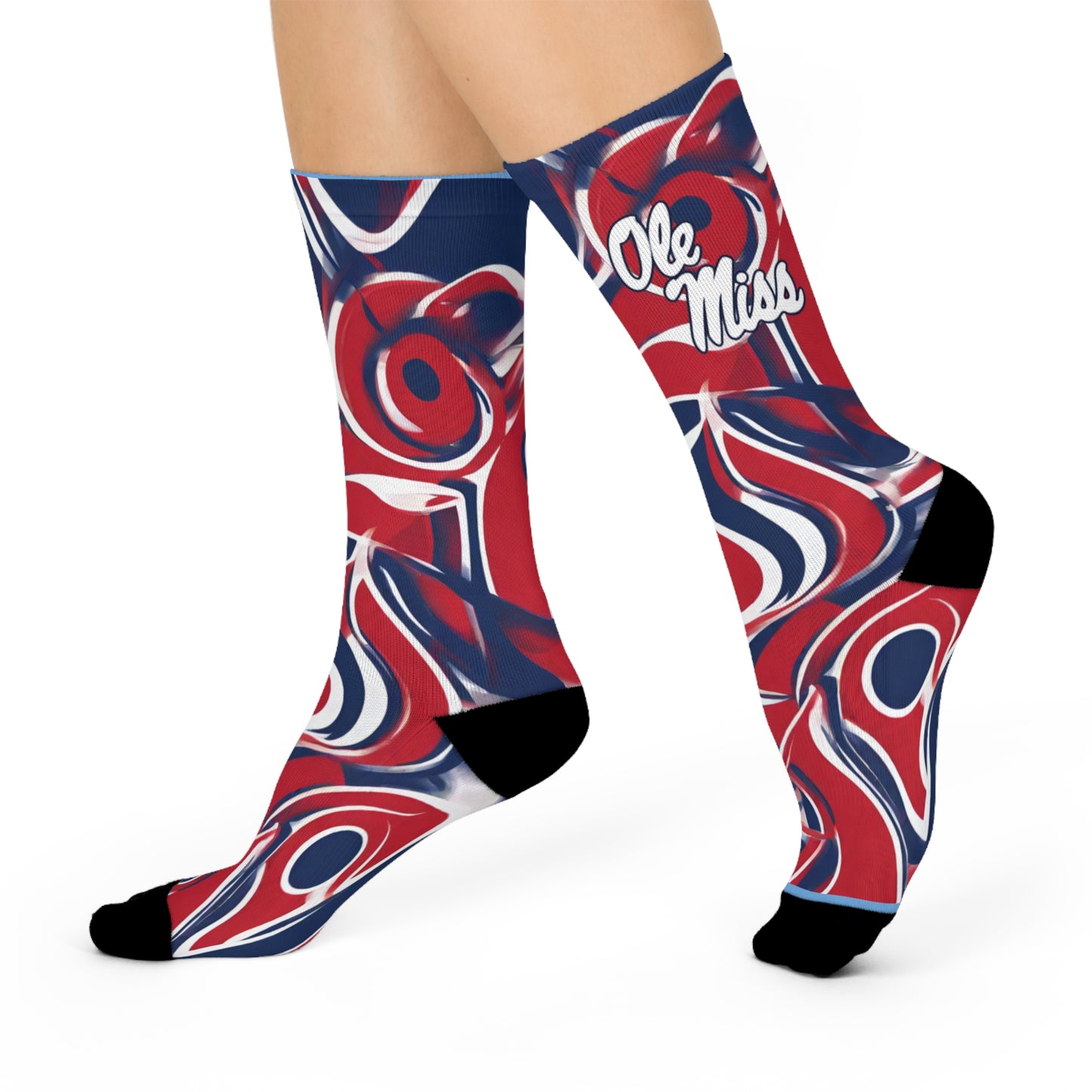 Ole Miss Abstract Cushioned Crew Socks