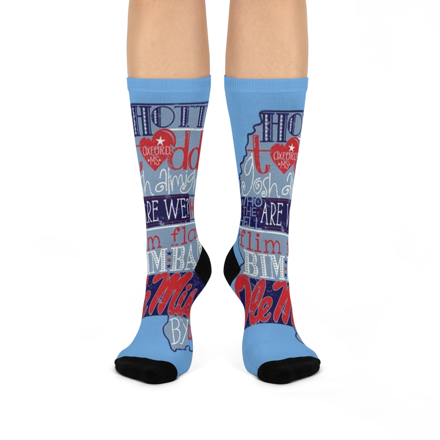 Ole Miss Flim Flam (Blue) Cushioned Crew Socks