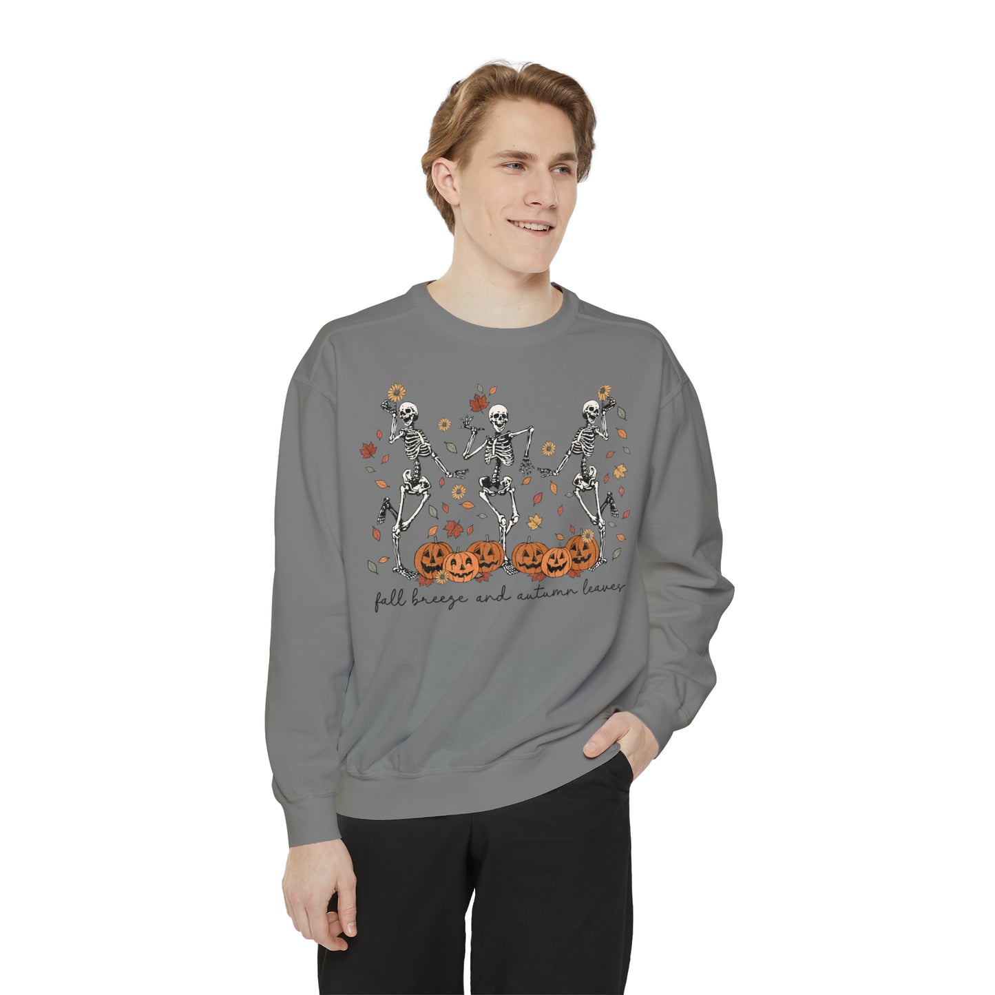 Dancing Skeleton Unisex Garment-Dyed Sweatshirt