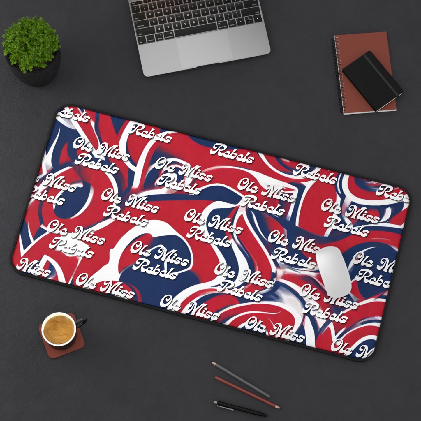 Ole Miss Rebels Abstract Desk Mat