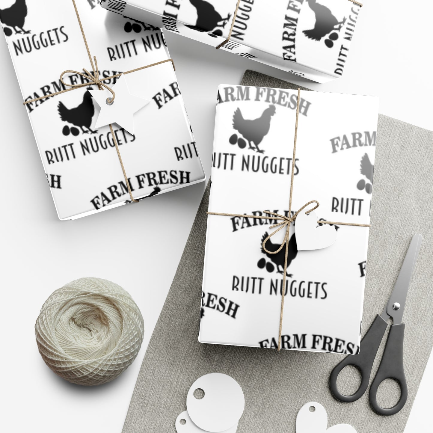 Farm Fresh Butt Nuggets Gift Wrap Papers