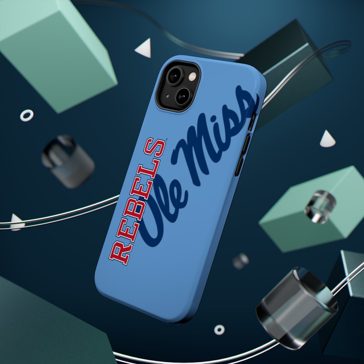 Ole Miss Rebels Iphone 14 MagSafe Tough Case (Blue)