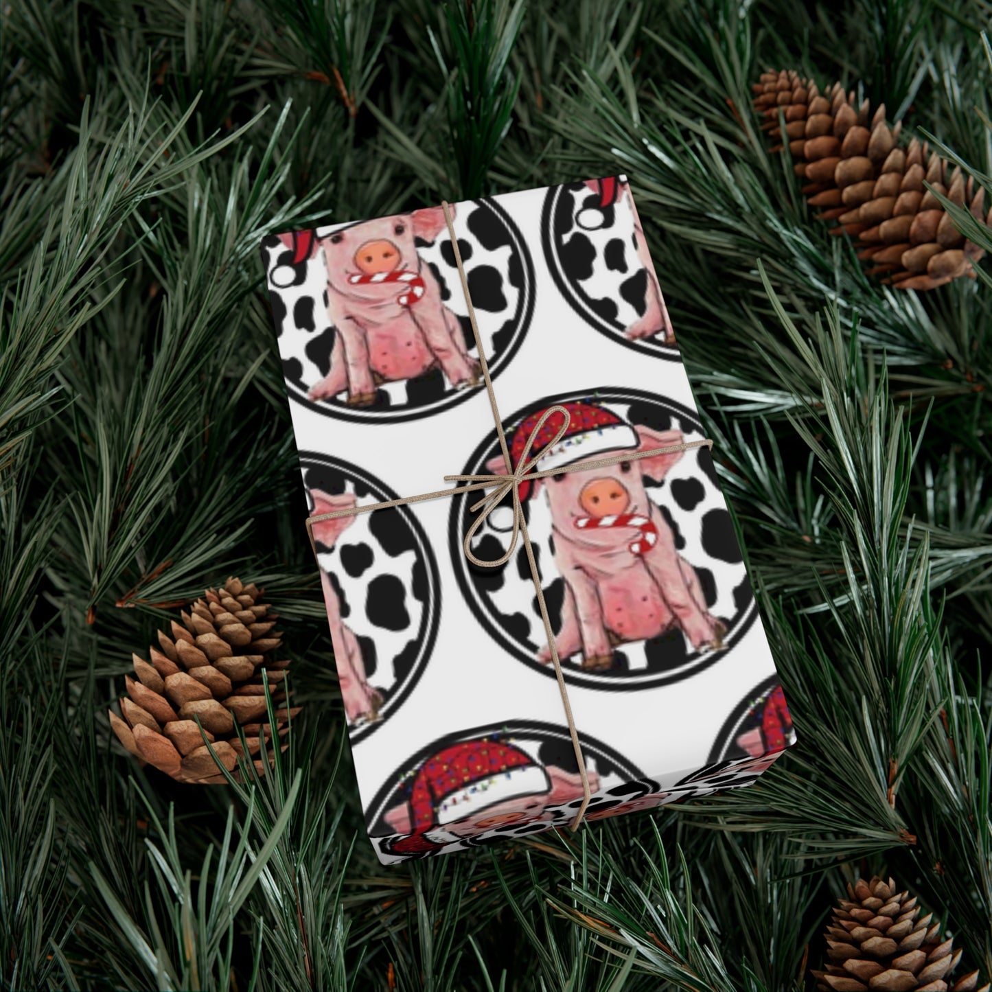Pig Santa Gift Wrap Papers