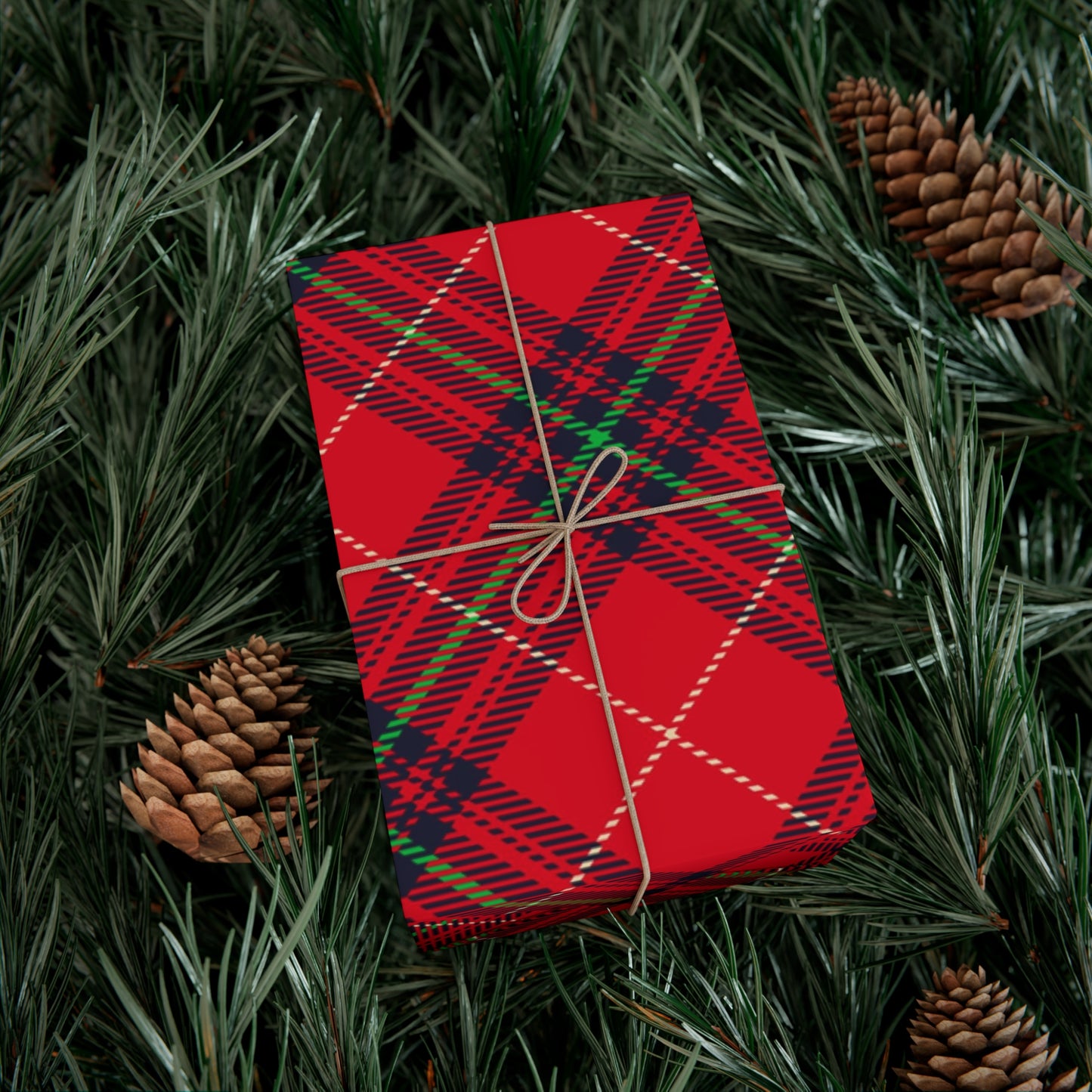 Red Plaid Gift Wrap Papers