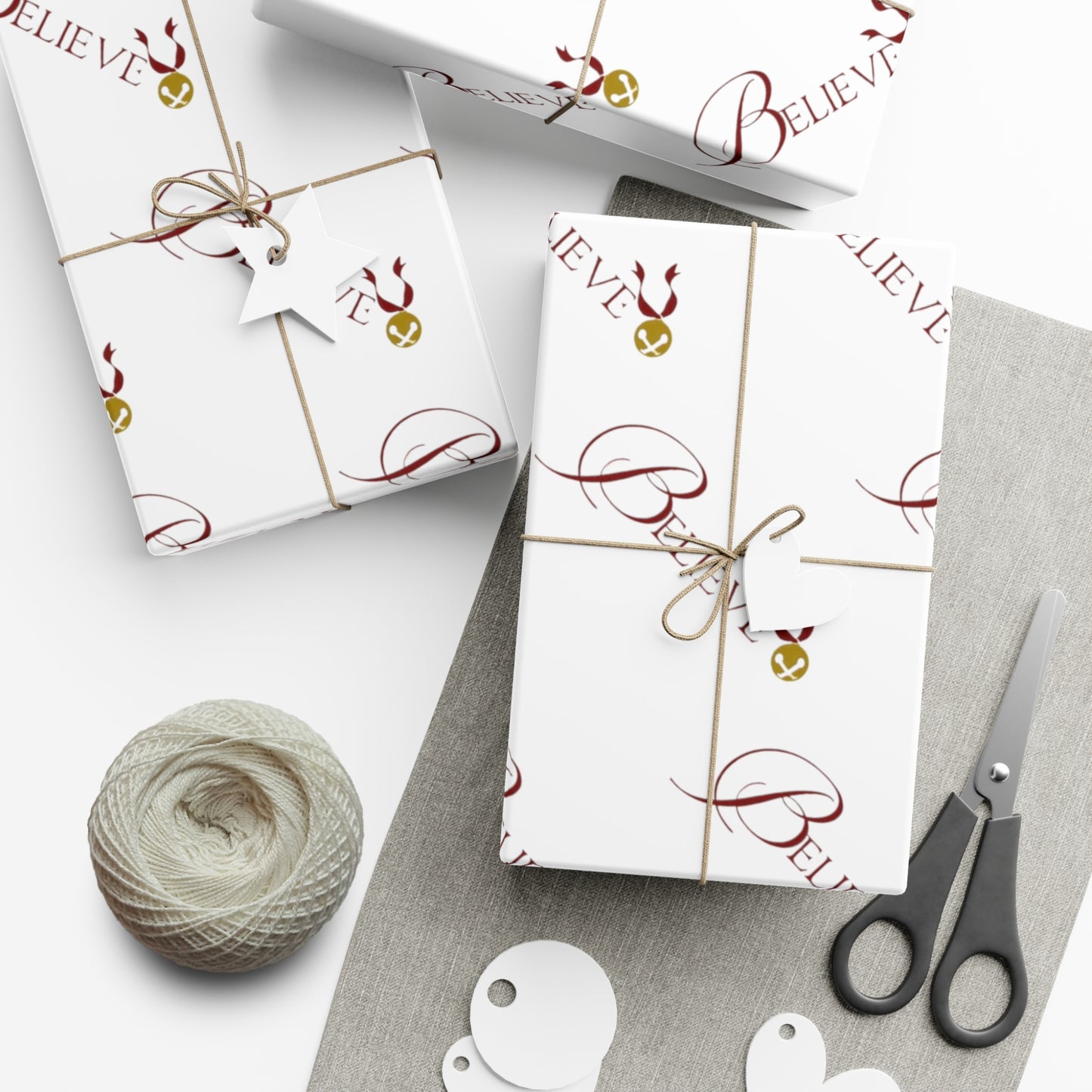 Believe Gift Wrap Papers (WHITE)