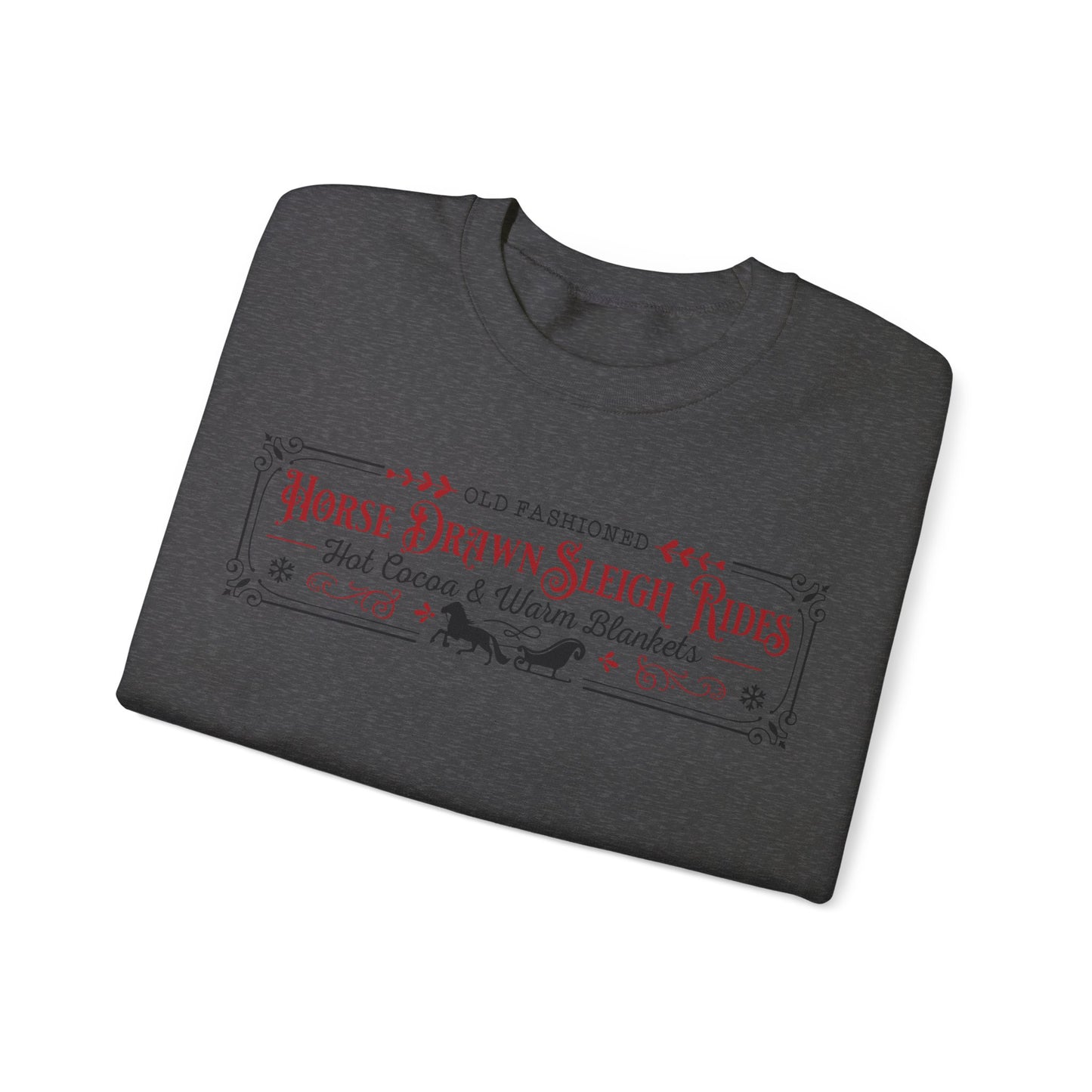 Horse Drawn Sleigh Rides Unisex Heavy Blend™ Crewneck Sweatshirt