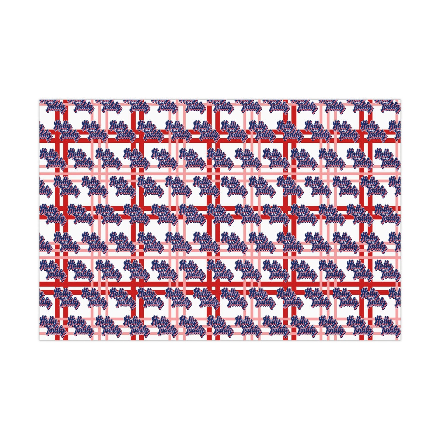 Hotty Toddy Red Pink Plaid Gift Wrap Papers