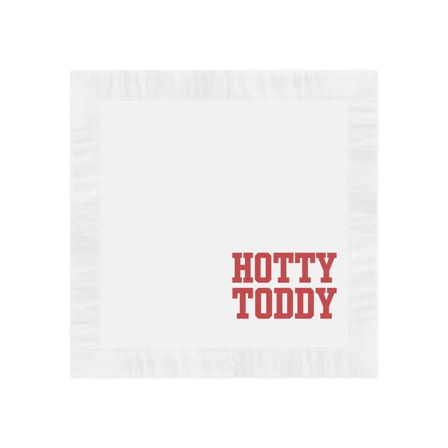 Hotty Toddy White Coined Napkins