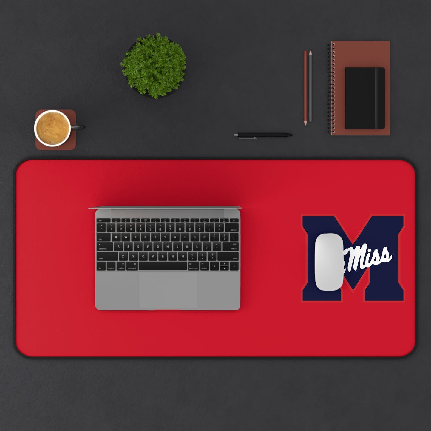 Red M Ole. Miss Desk Mat