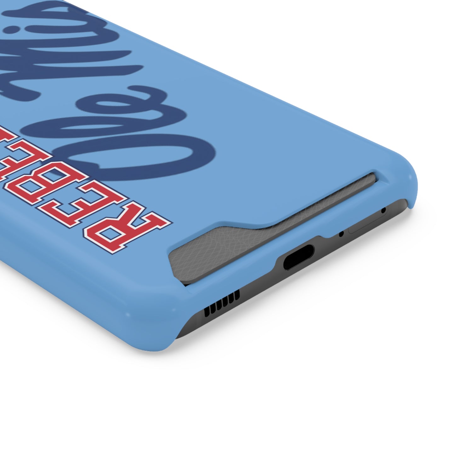 Ole Miss Rebels Samsung Phone Case With Card Holder (BLUE )