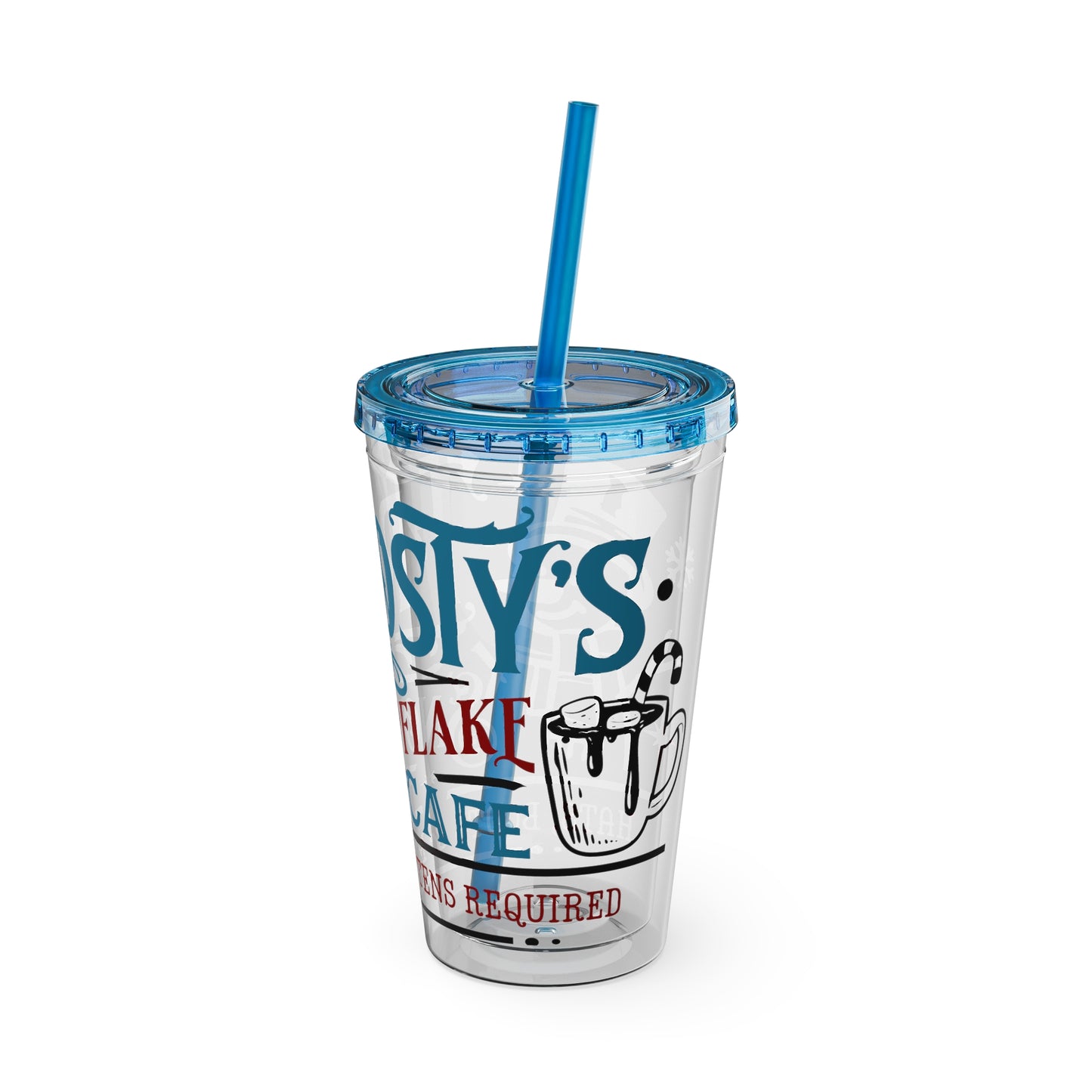 Frosty's Cafe Sunsplash Tumbler with Straw, 16oz