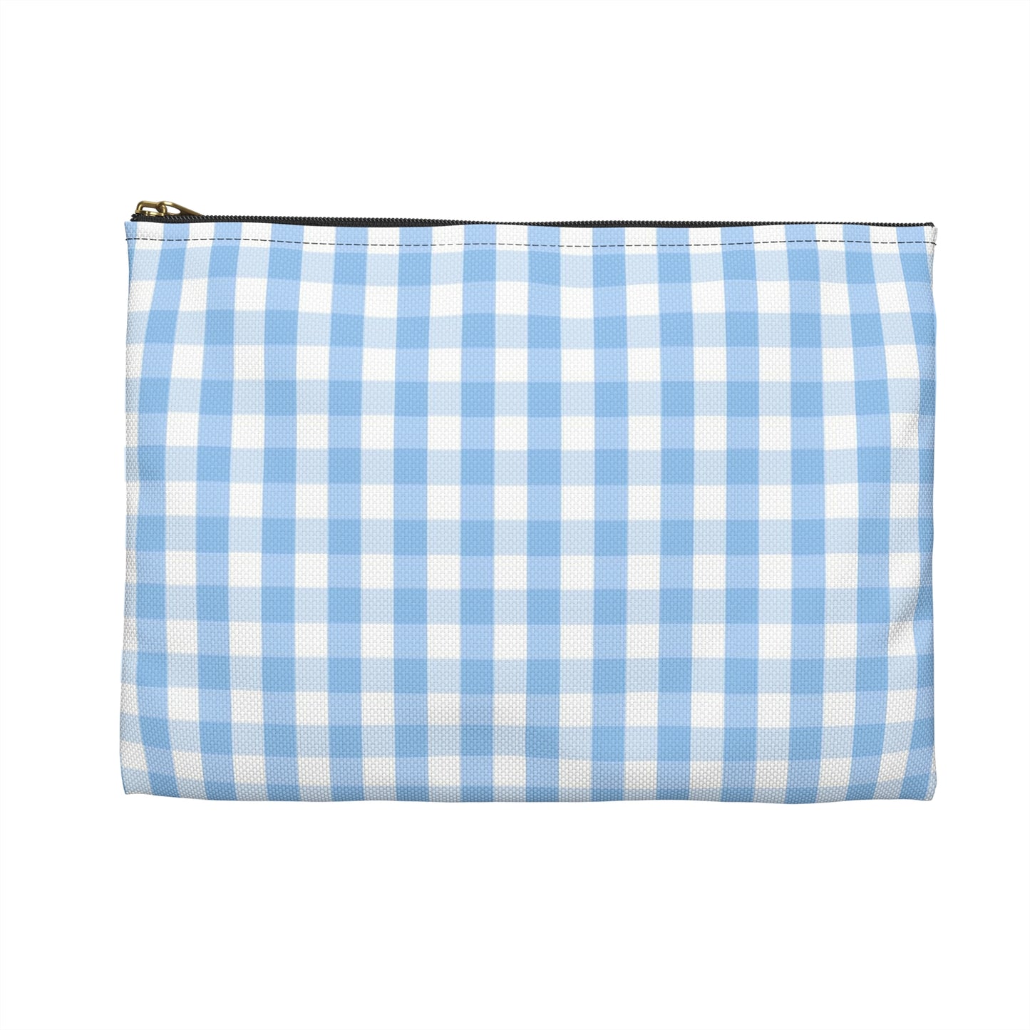 Blue Checked Accessory Pouch