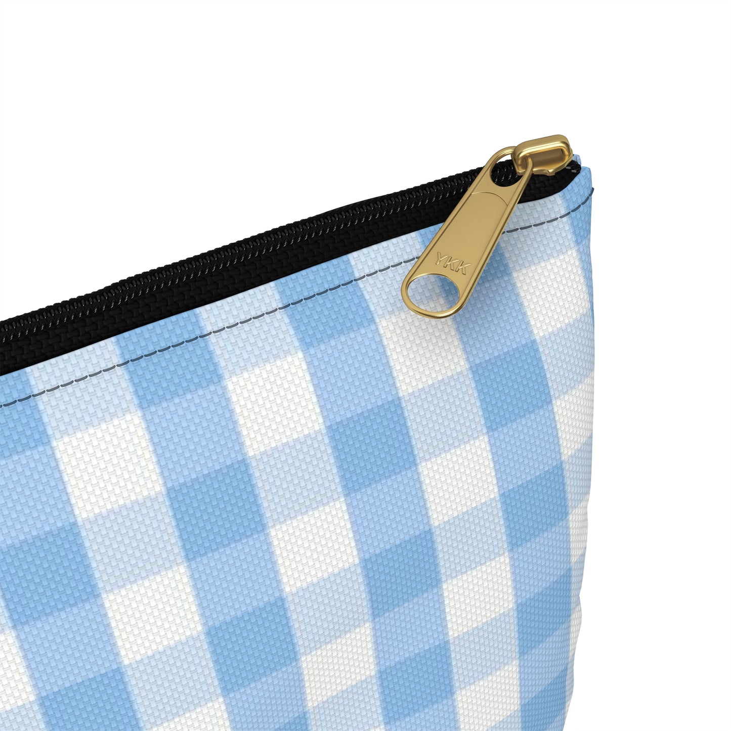 Blue Checked Accessory Pouch