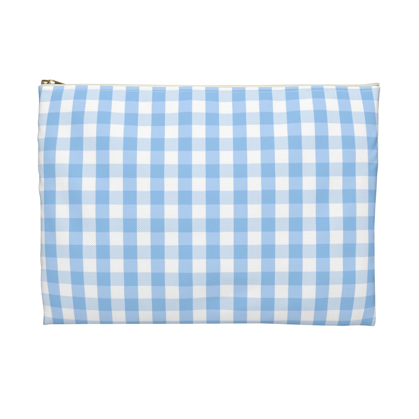 Blue Checked Accessory Pouch