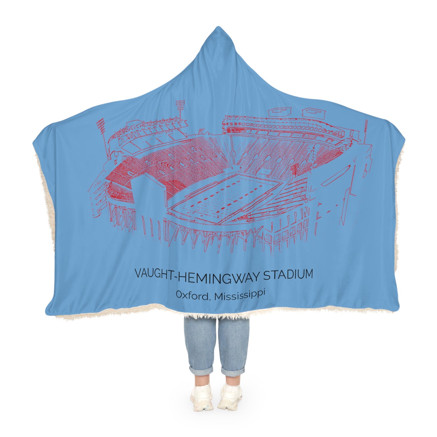 Ole Miss Vaught-Hemingway Stadium Snuggle Blanket