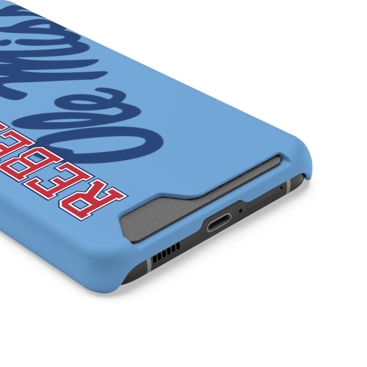 Ole Miss Rebels Samsung Phone Case With Card Holder (BLUE )