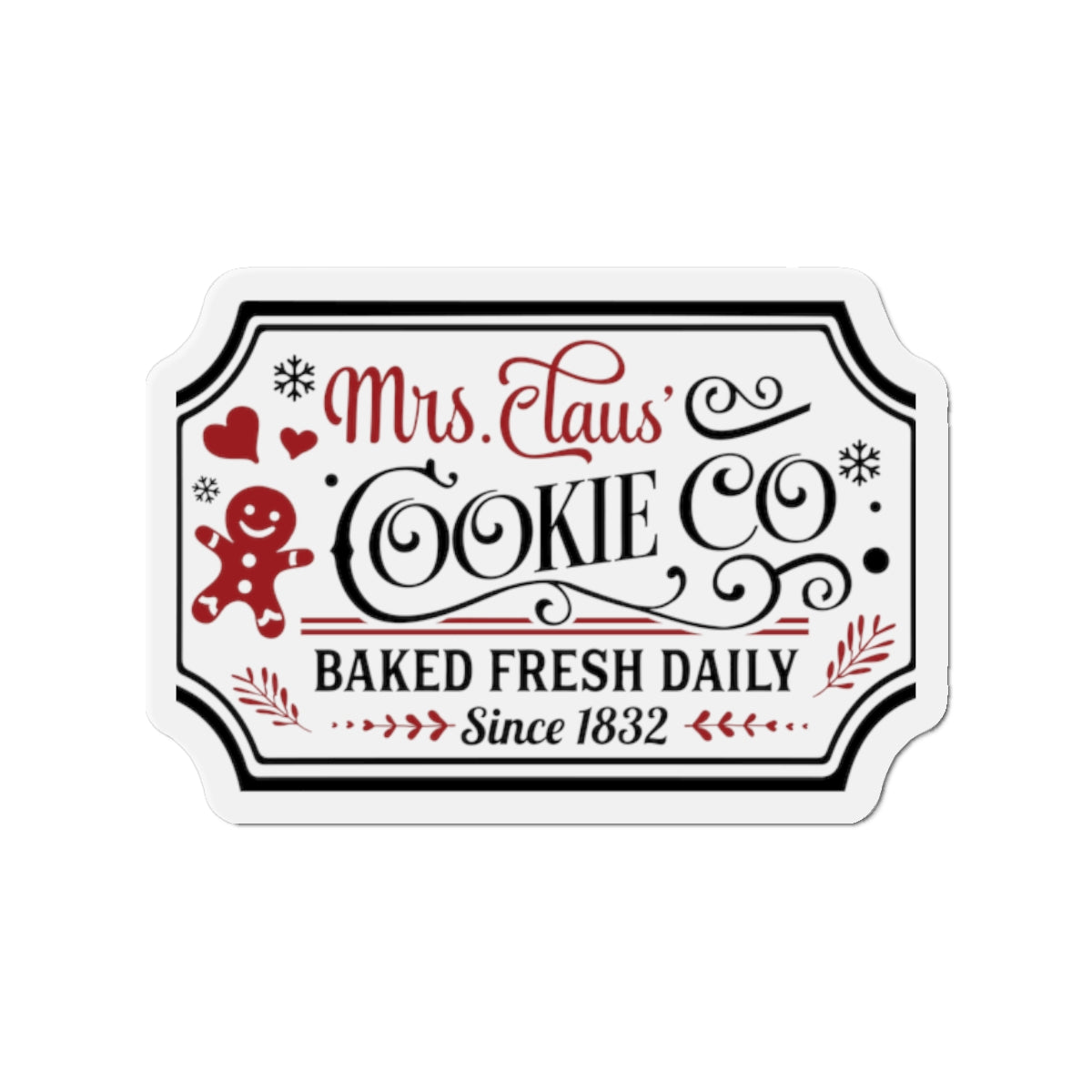 Mrs. Clause Cookie Comany Die-Cut Magnets