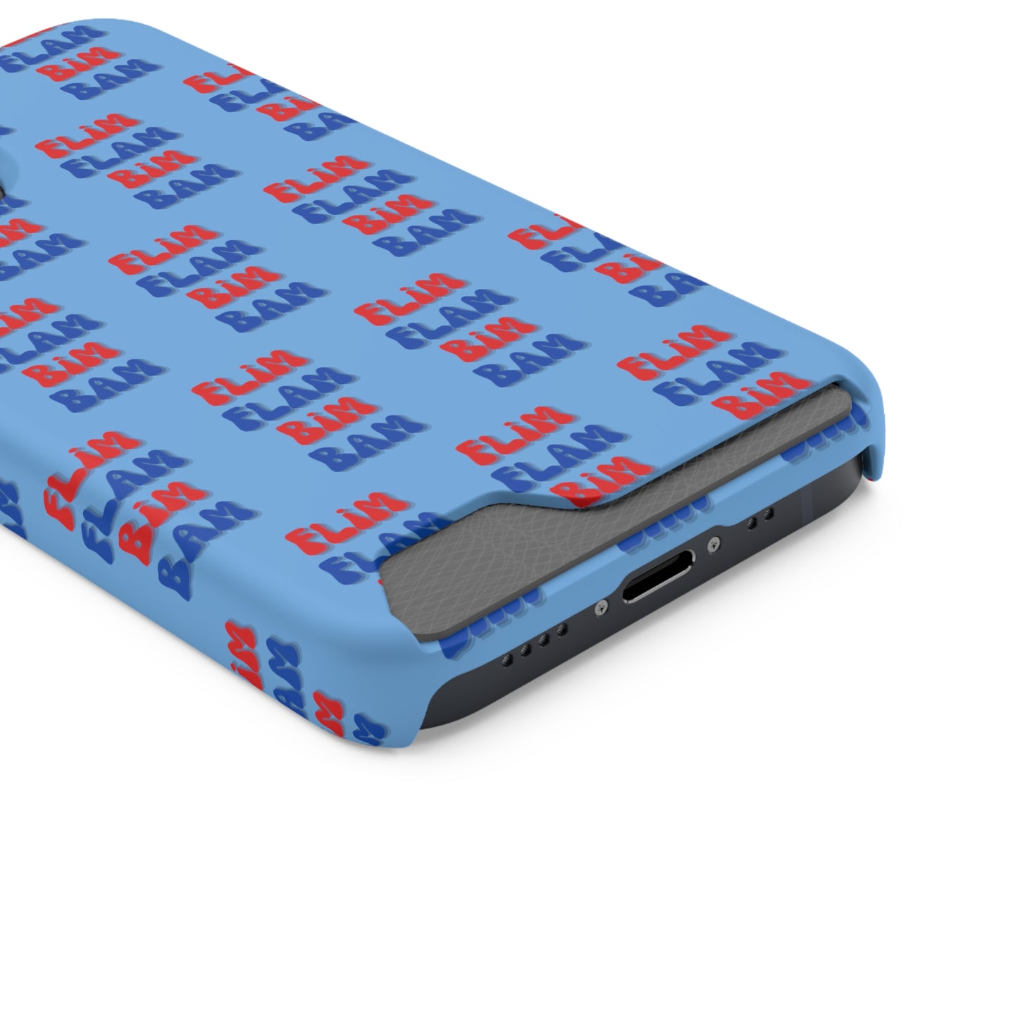iPhone and Samsung Flim Flam Bim Bam (BLUE) Phone Case With Card Holder