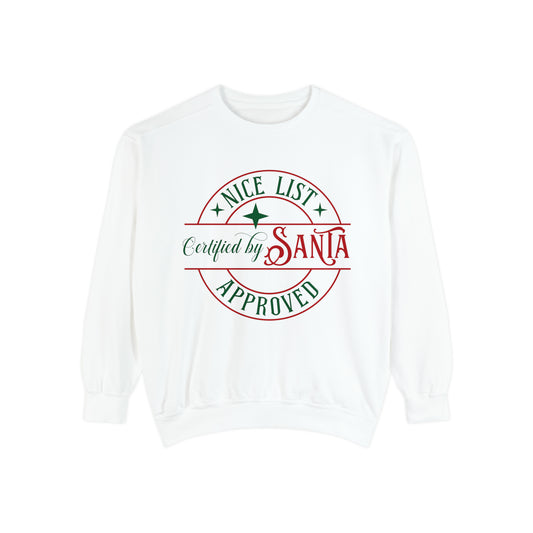 Nice List Unisex Garment-Dyed Sweatshirt