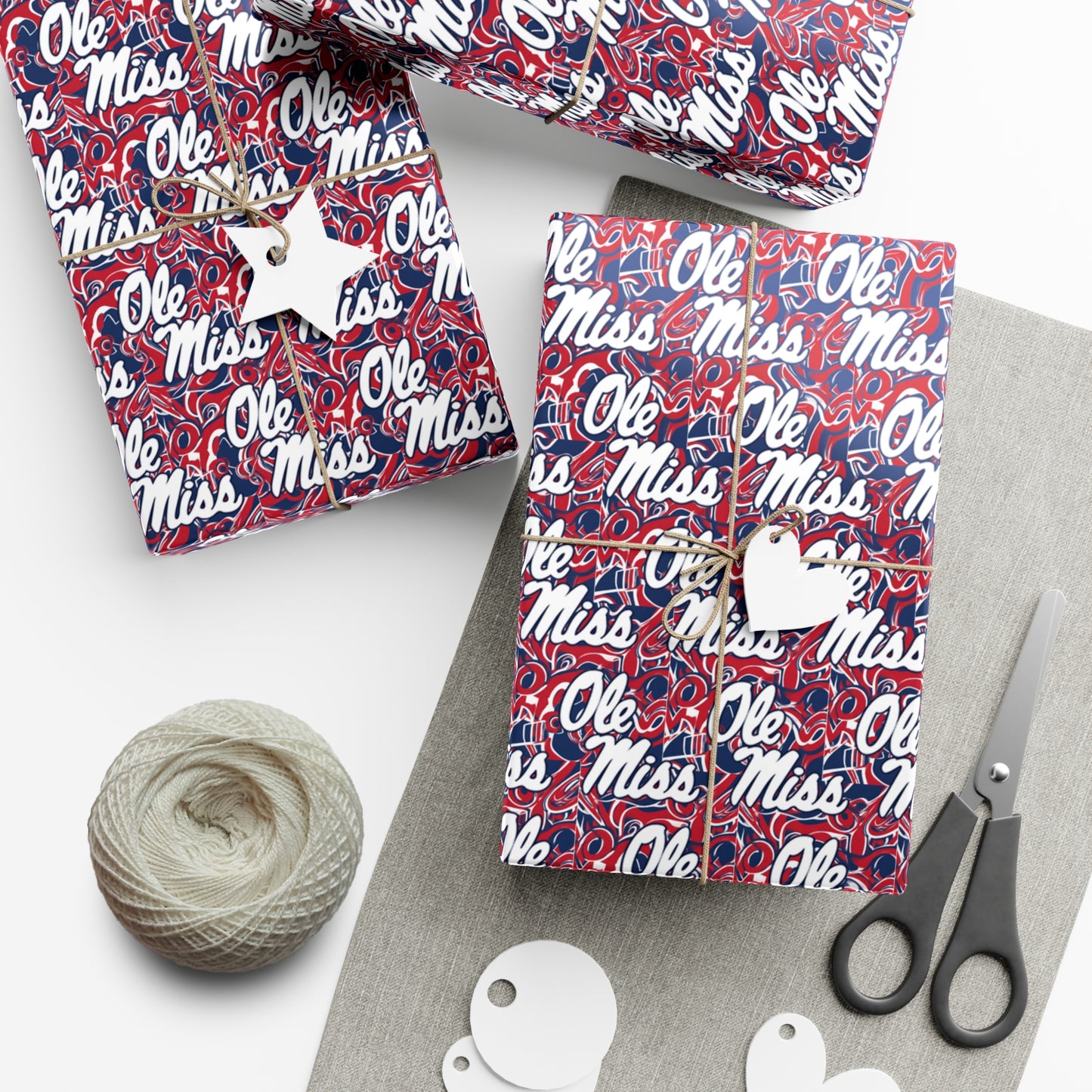 Ole Miss Abstract Gift Wrap Papers