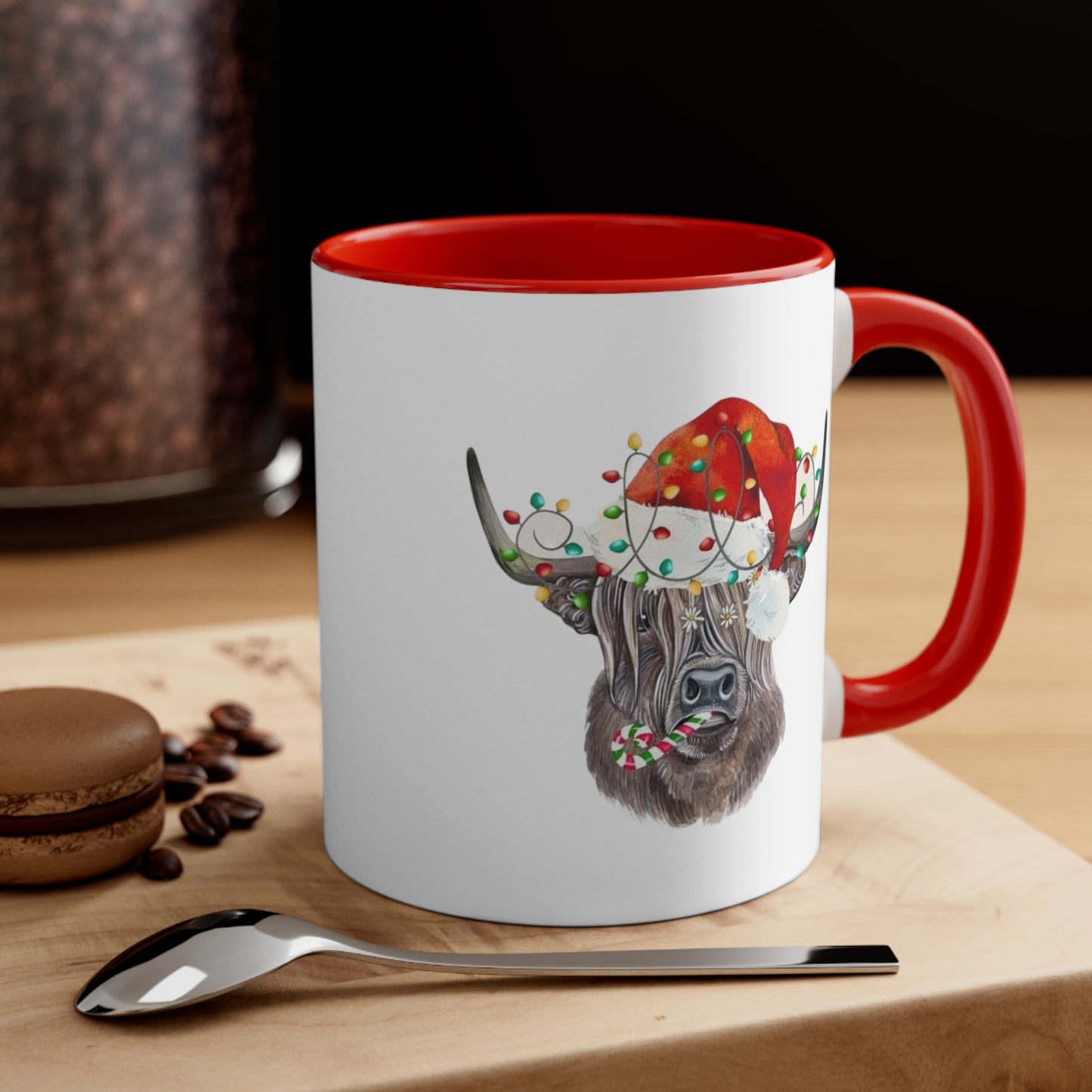 Holiday Cow Accent Coffee Mug, 11oz