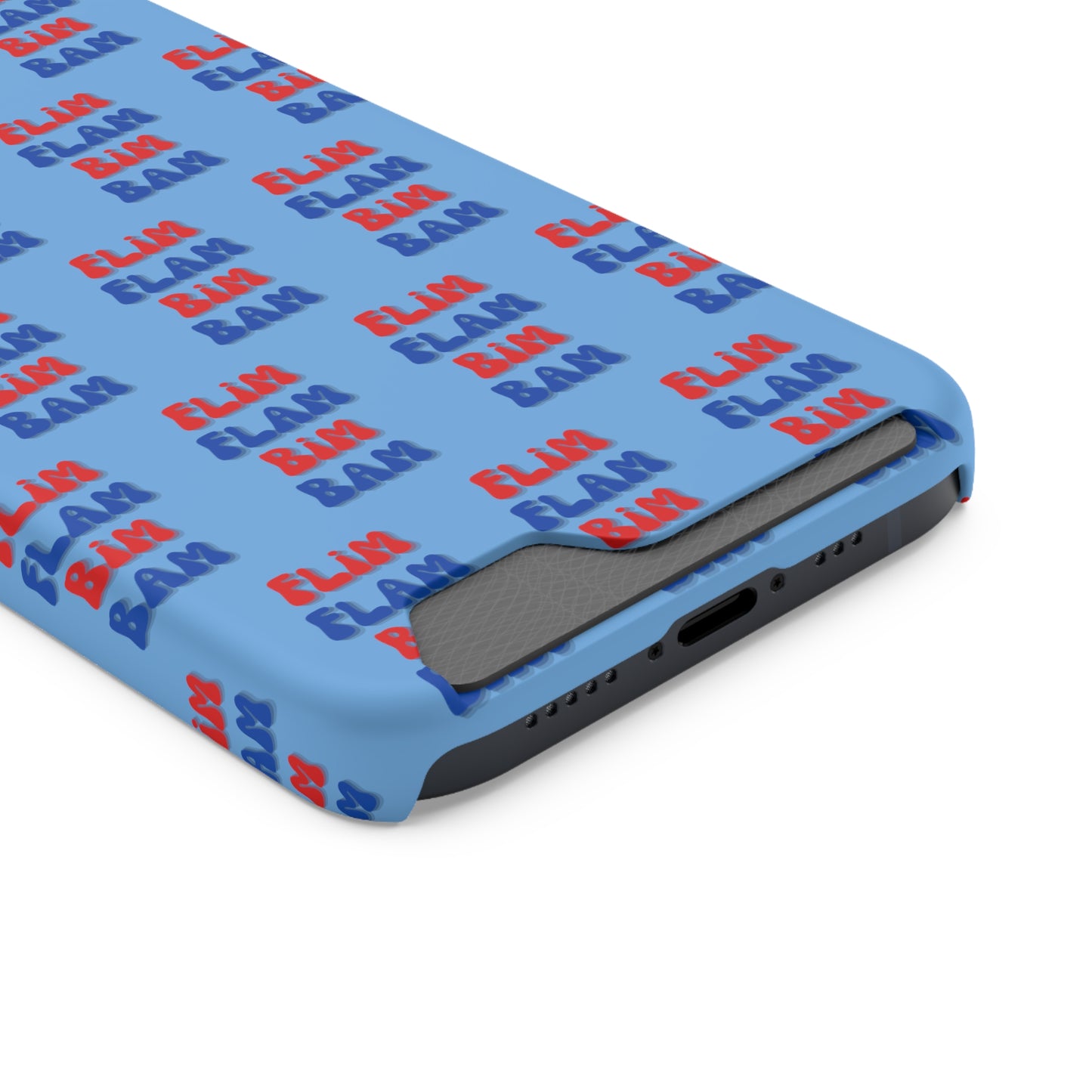 iPhone and Samsung Flim Flam Bim Bam (BLUE) Phone Case With Card Holder