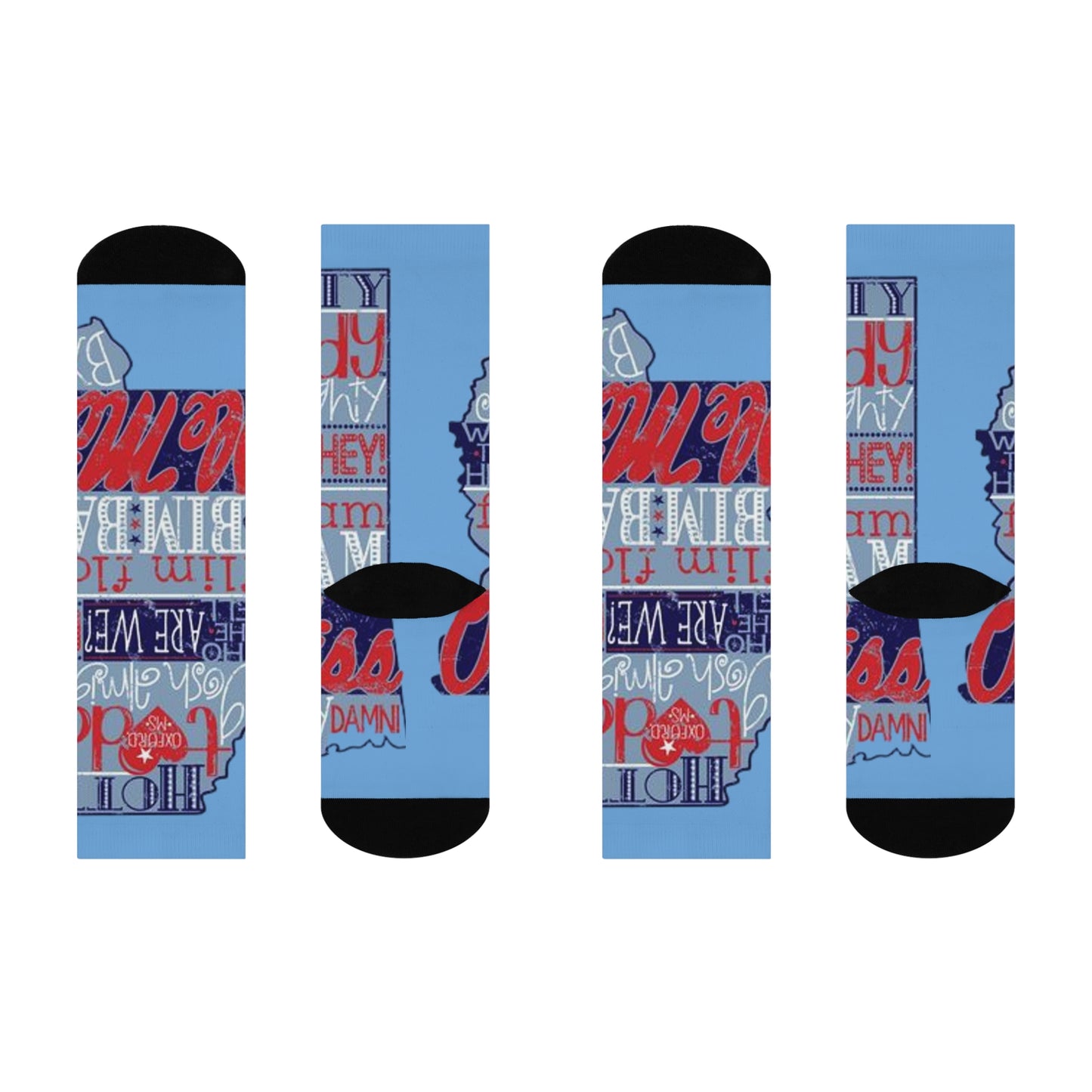 Ole Miss Flim Flam (Blue) Cushioned Crew Socks