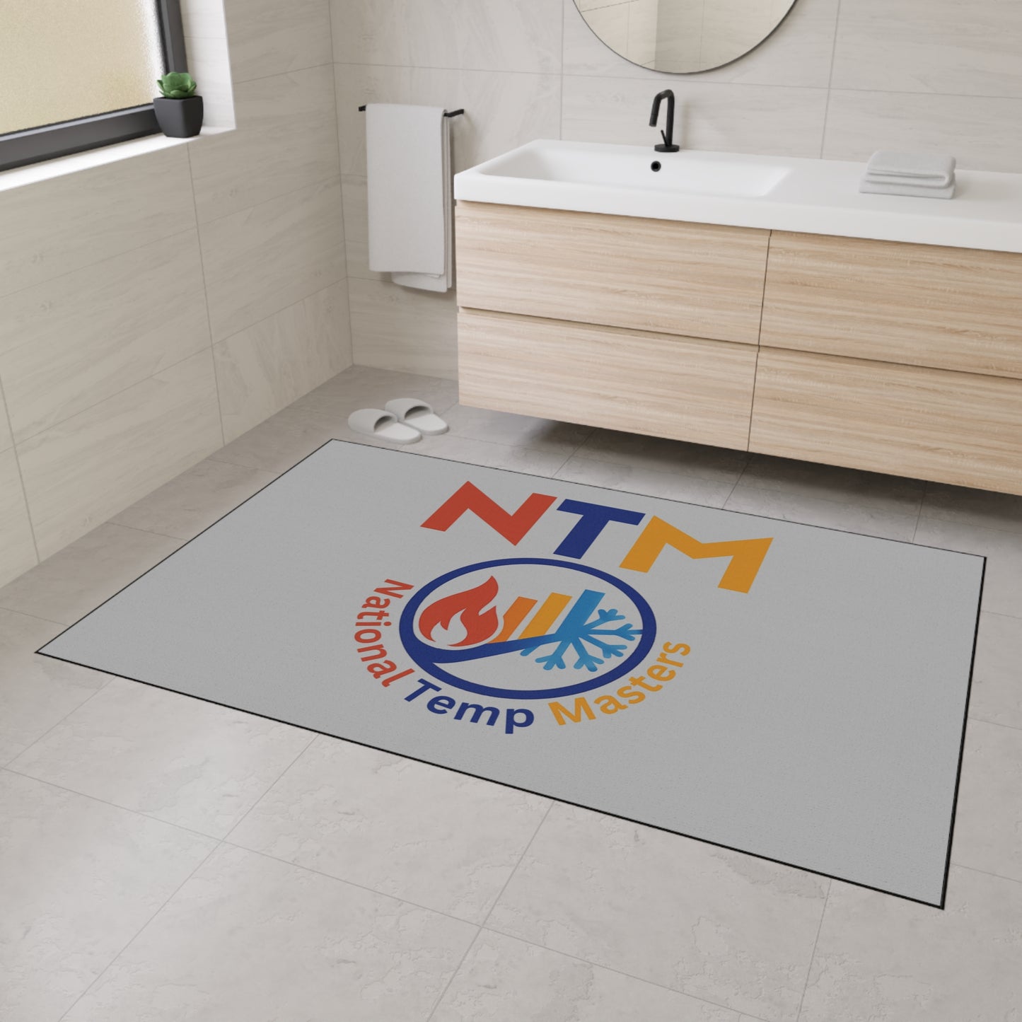 Custom Heavy Duty Floor Mat - Ideal for Homes, Offices, Events, National Temp Masters Logo, Entrance Mat, Durable & Easy to Clean