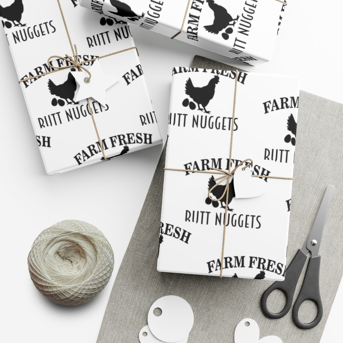 Farm Fresh Butt Nuggets Gift Wrap Papers