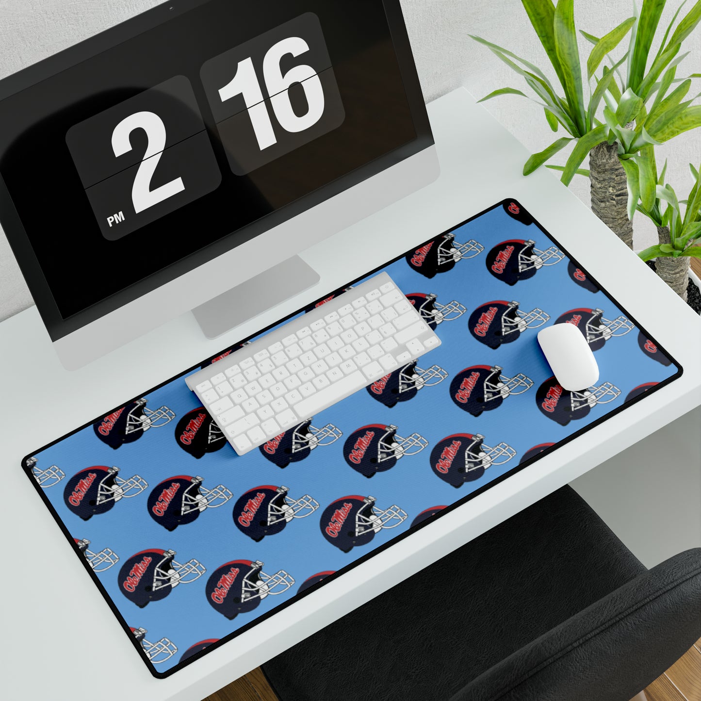 Ole Miss Helmet Desk Mat (Blue)