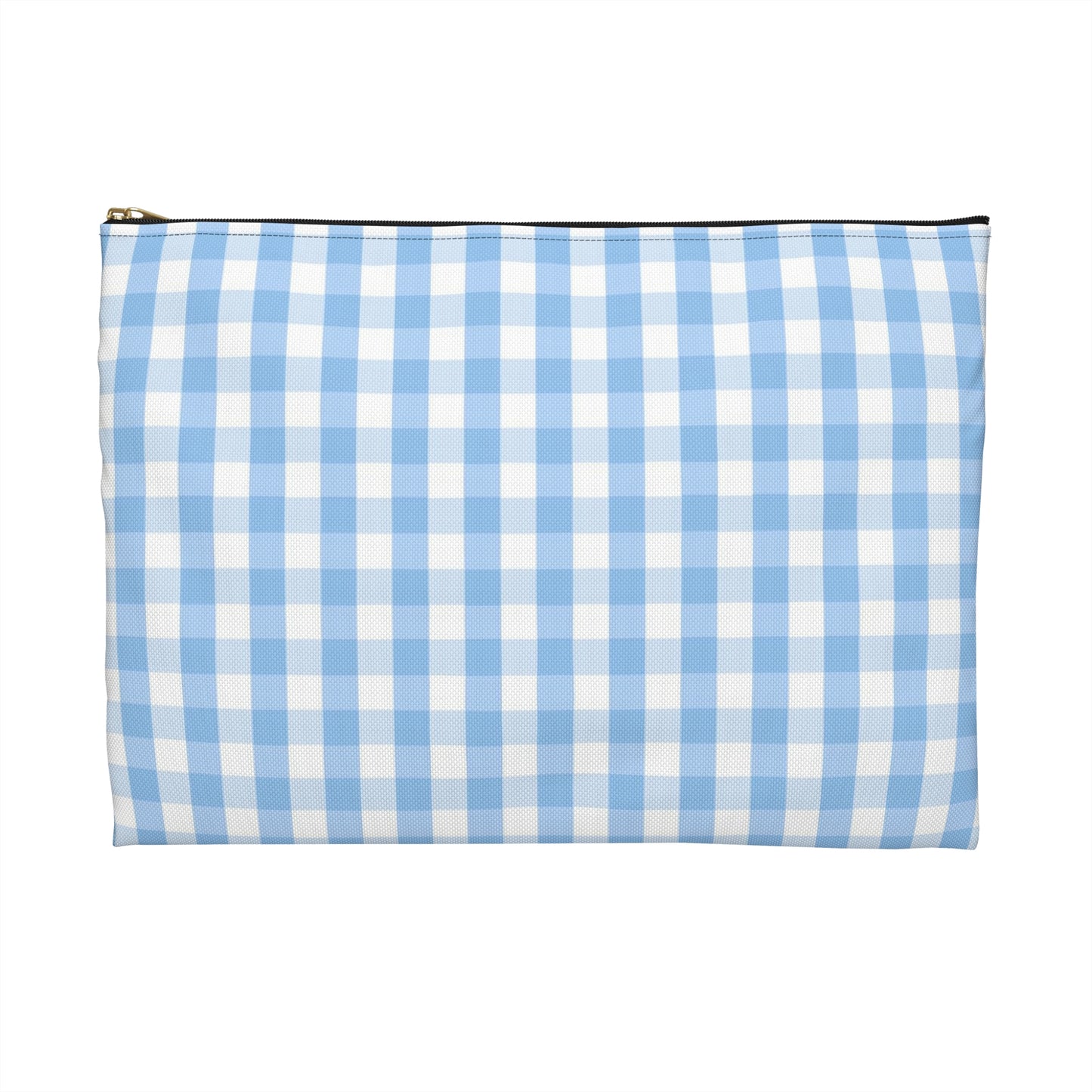 Blue Checked Accessory Pouch