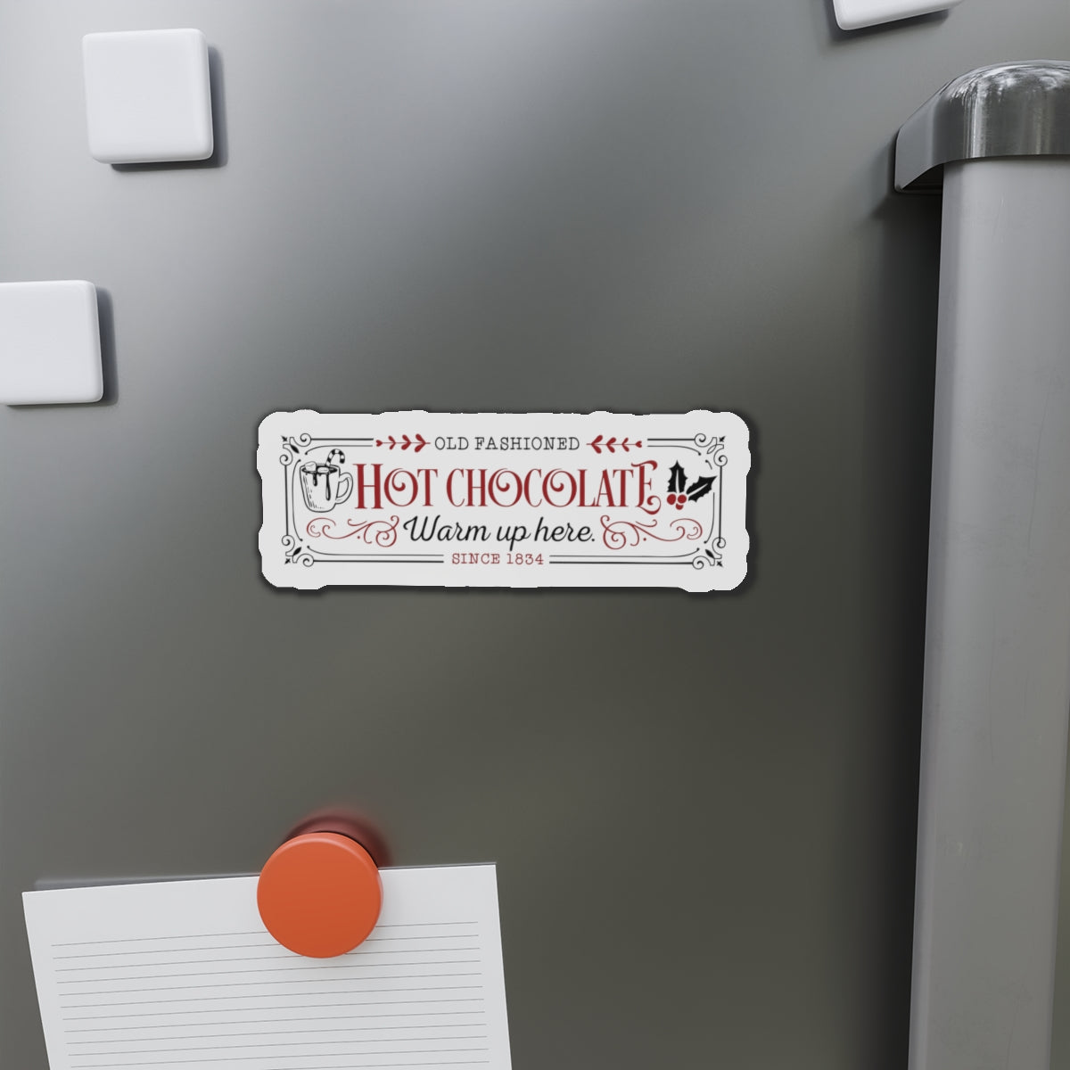 Hot Chocolate Warm Up Here Die-Cut Magnets