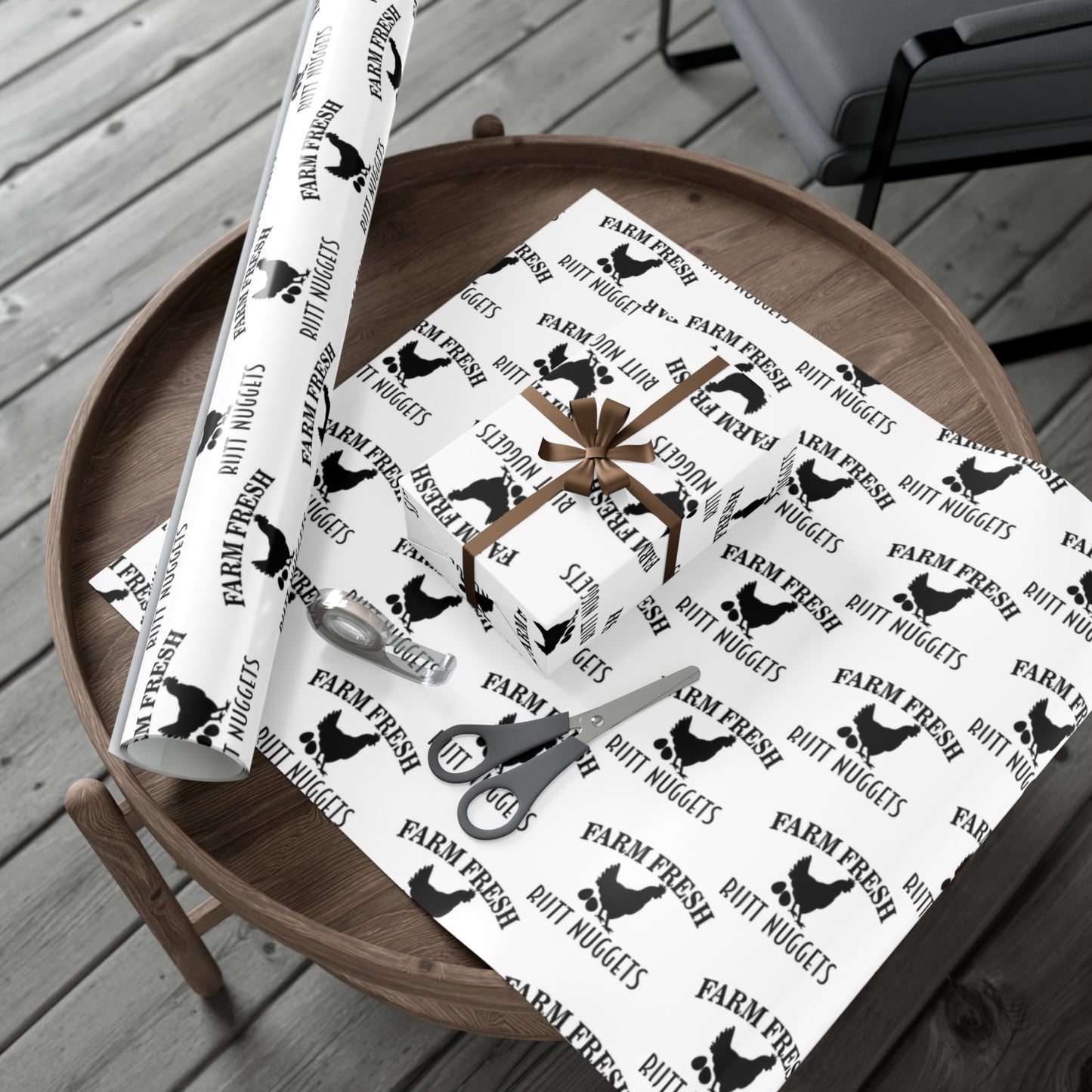 Farm Fresh Butt Nuggets Gift Wrap Papers