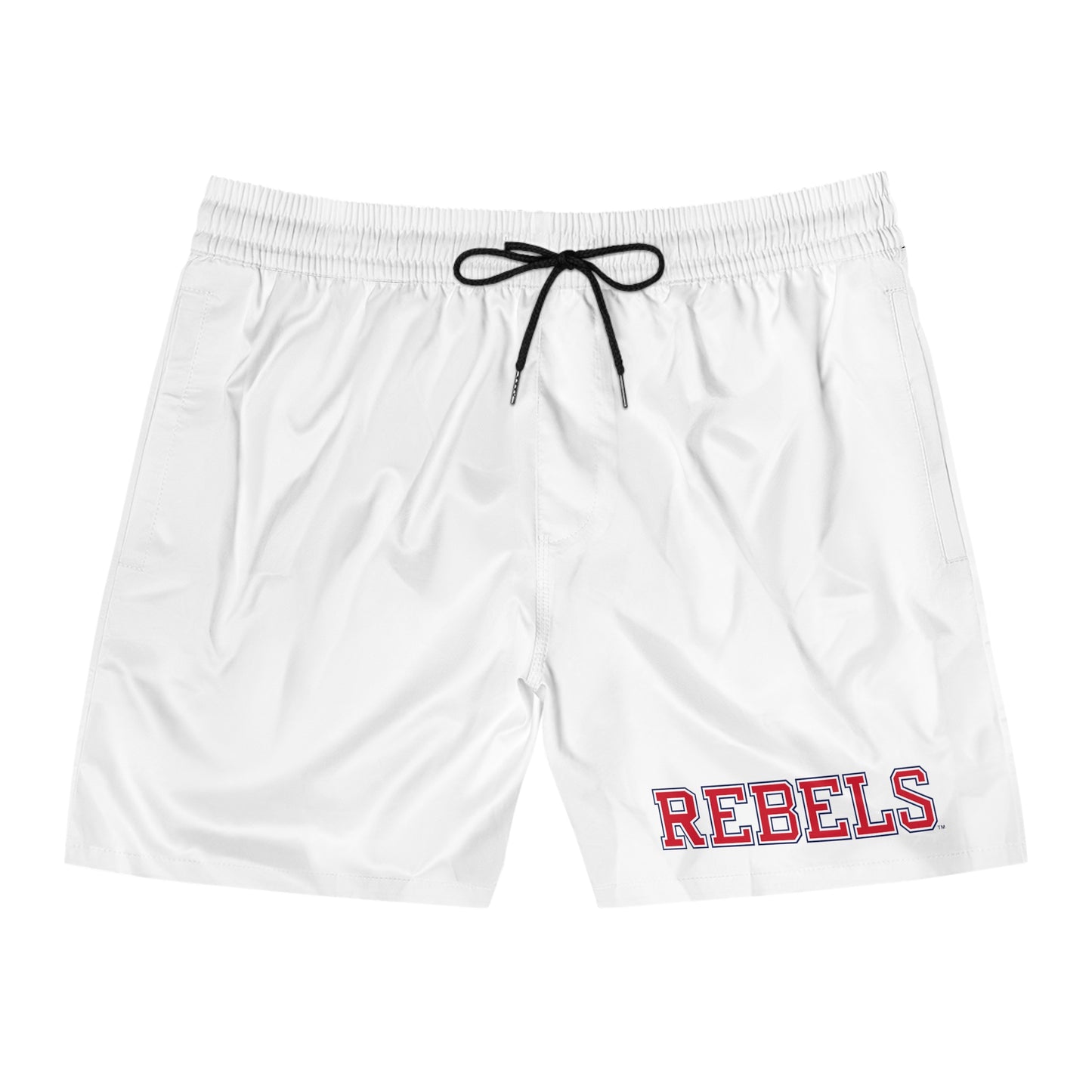 REBELS Men's Mid-Length Swim Shorts (AOP) White