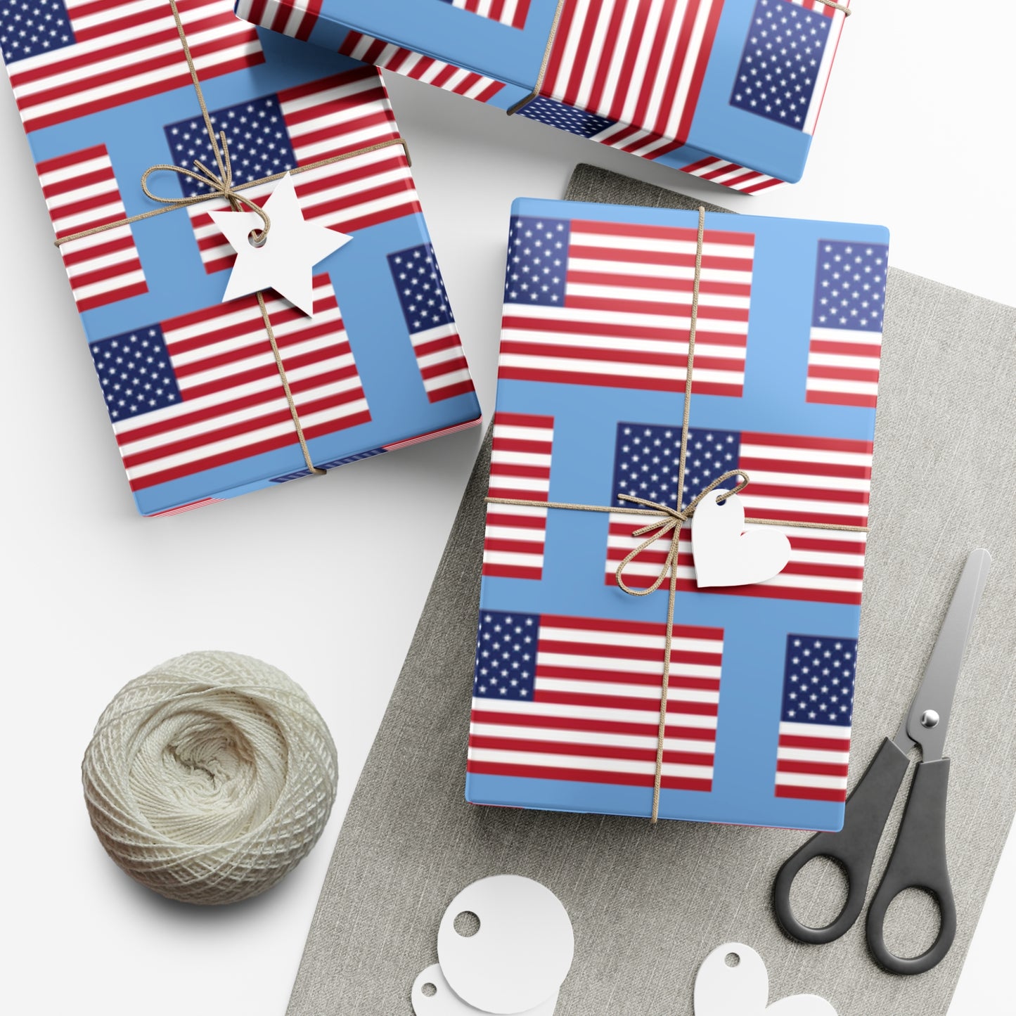 American Flag Gift Wrap Papers