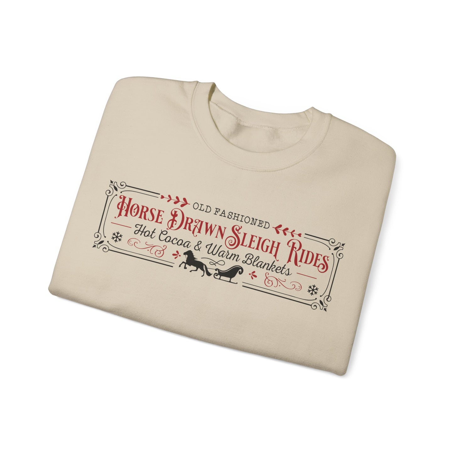 Horse Drawn Sleigh Rides Unisex Heavy Blend™ Crewneck Sweatshirt