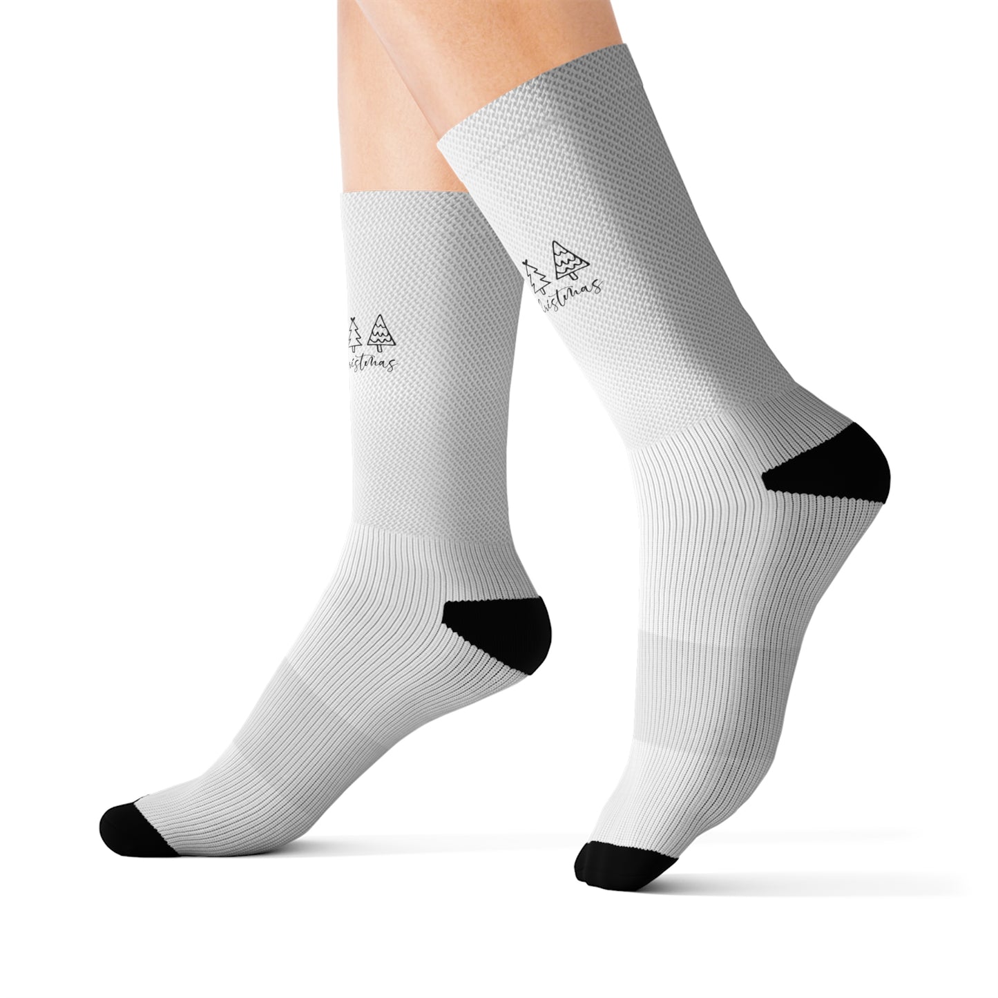Merry Christmas Trees Sublimation Socks