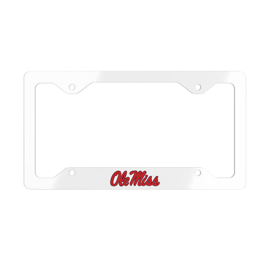 Ole Miss Metal License Plate Frame